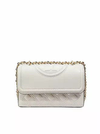 TORY BURCH | Ledertasche - Schultertasche FLEMING Small | creme