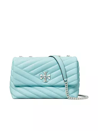 TORY BURCH | Ledertasche - Schultertasche KIRA CHEVRON Small | hellblau