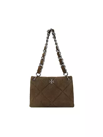 TORY BURCH | Ledertasche - Schultertasche | olive
