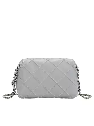 TORY BURCH | Ledertasche - Umhängetasche FLEMING Small | grau