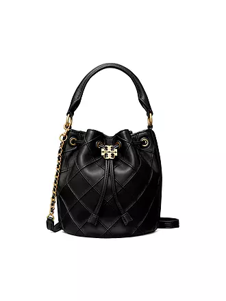 TORY BURCH | Ledertasche -Bucket Bag FLEMING S | hellbraun