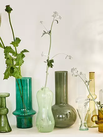 URBAN NATURE CULTURE | Vase COLLO L 19x35cm Hedge Green | hellgrün