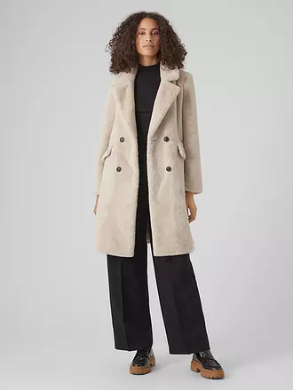 VERO MODA | Mantel in Felloptik VMSONJAELLY | schwarz