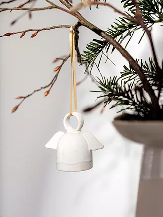 VILLEROY & BOCH | Ornament Kugel WINTER GLOW 6x6x6,5cm | weiss