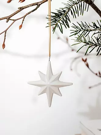 VILLEROY & BOCH | Ornament Stern WINTER GLOW 9x2,5x9,5cm | weiss