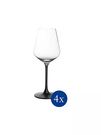 VILLEROY & BOCH | Rotweinglas 4er Set MANUFACTURE ROCK BLANC GLAS | schwarz