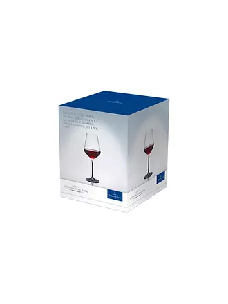 VILLEROY & BOCH | Rotweinglas 4er Set MANUFACTURE ROCK BLANC GLAS | schwarz