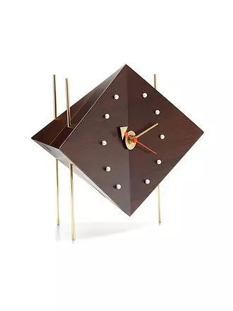 VITRA | Tischuhr - Diamond Clock Walnuss Massiv | braun