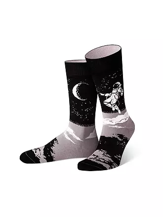 VON JUNGFELD | Socken SPRITZ rotorange | schwarz