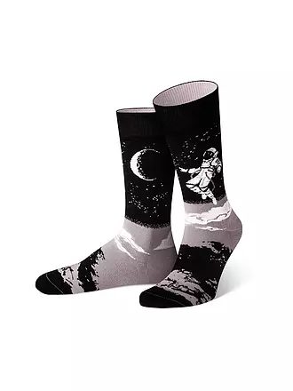 VON JUNGFELD | Socken WOLF blau | schwarz