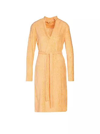 VOSSEN | Damen Nikivelours Bademantel Apricot | hellblau