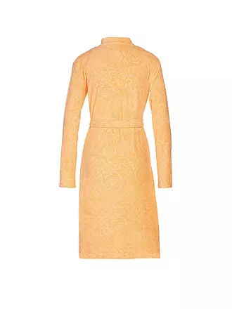VOSSEN | Damen Nikivelours Bademantel Apricot | hellblau