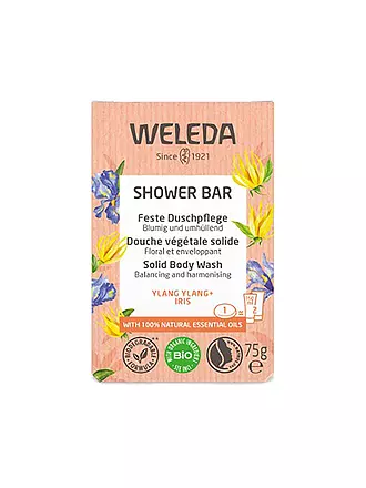WELEDA | Feste Duschpflege Geranium+Litsea Cubeba 75g | rosa
