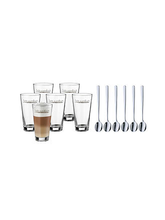 WMF | Clever & More Latte Macchiato Set 12-tlg Glas/Cromargan | silber
