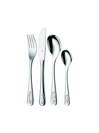 WMF | Kinder Besteck 4-teilig Safari Crogargan / Bunt | silber