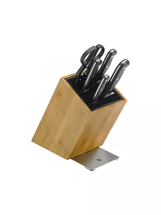 WMF | Spitzenklasse Plus Messer Set mit FlexTec Messerblock 6-teilig Bambus | braun