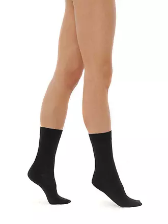 WOLFORD | Kaschmir Socken schwarz | 