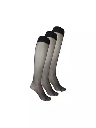 WOLFORD | Kniestrümpfe 3er Pkg. black | beige