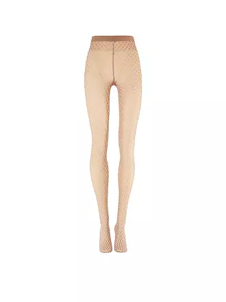 WOLFORD | Modestrumpfhose VELVET NET ILLUSION Black/Black | beige