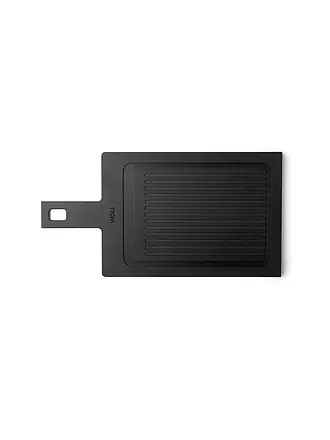 WOLL | Schneidebrett CUT and SERVE 44x23cm Schwarz mit Rillen Schwarz | schwarz