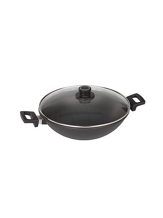 WOLL | Wok mit Glasdeckel Nowo Titanium 32cm Antihaft | schwarz