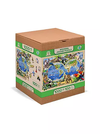 WOODEN CITY | Puzzle - Animal Kingdom Map – 1010 Teile | keine Farbe