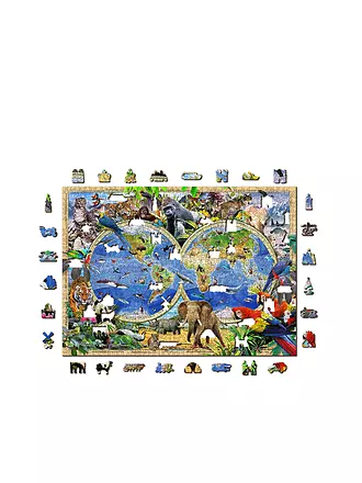 WOODEN CITY | Puzzle - Animal Kingdom Map – 1010 Teile | keine Farbe