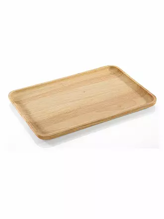 ZASSENHAUS | Holzbrett Snackplatte, hell 42×27,5 cm Gummibaum | beige