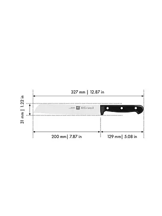 ZWILLING | Brotmesser 20cm TWIN-CHEF Schwarz | schwarz