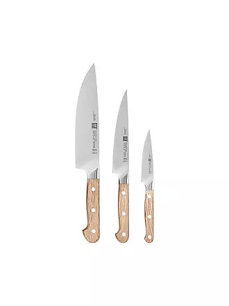 ZWILLING | Messerset 3-teilig PRO WOOD Steineiche | braun