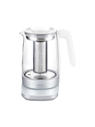 ZWILLING | Wasserkocher mit Teeeinsatz 1,7l Glas / Schwarz | weiß