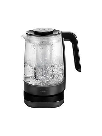 ZWILLING | Wasserkocher mit Teeeinsatz 1,7l Glas / Schwarz | weiß