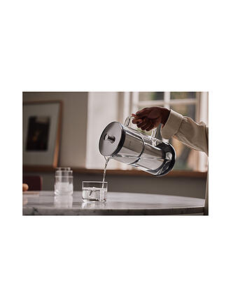AARKE | Wasserfilter Kanne 1,18L Glas/Edelstahl 