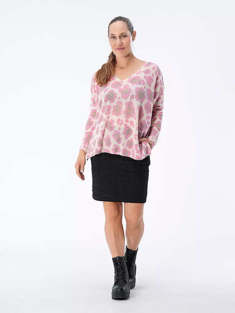 ABSOLUT | Kaschmirpullover CAMILLE PRINT | rosa