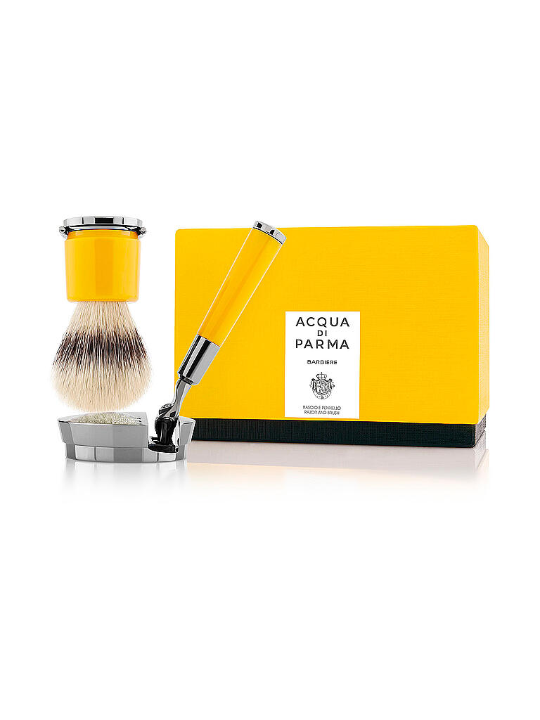 ACQUA DI PARMA | Collezione Barbiere - Geschenkset - Rasierpinsel & Rasierer (Gelb) | gelb