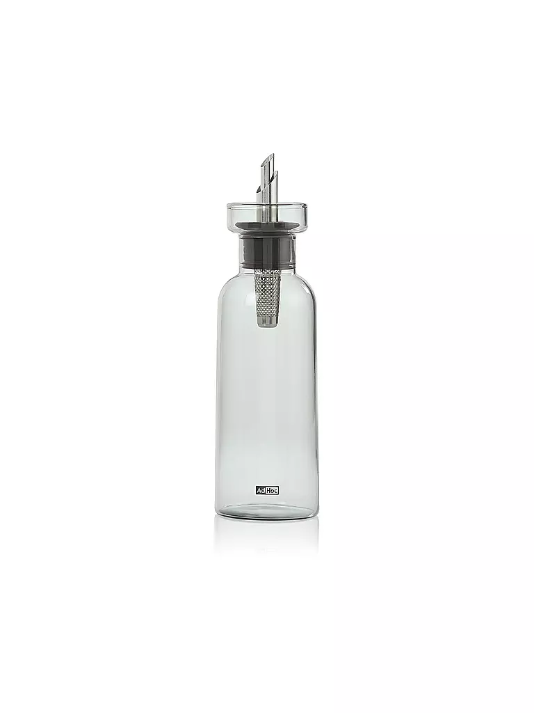 AD HOC | Essig- oder Ölspender AROMA POUR 300ml Glas / Edelstahl | hellgrau