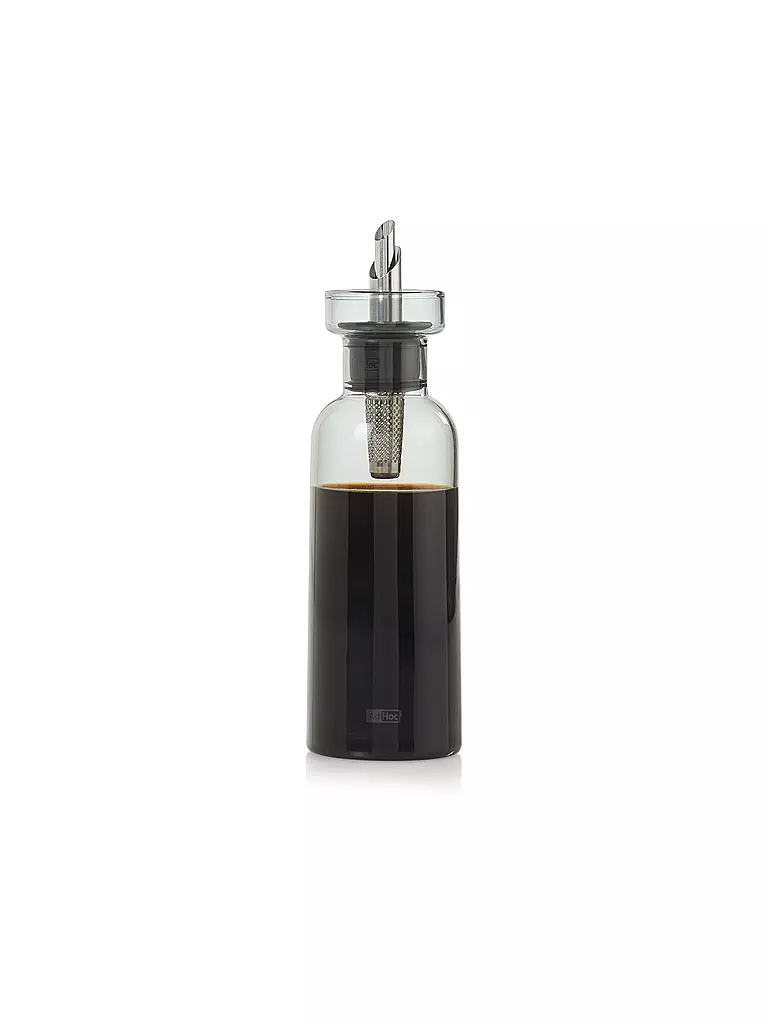AD HOC | Essig- oder Ölspender AROMA POUR 300ml Glas / Edelstahl | hellgrau