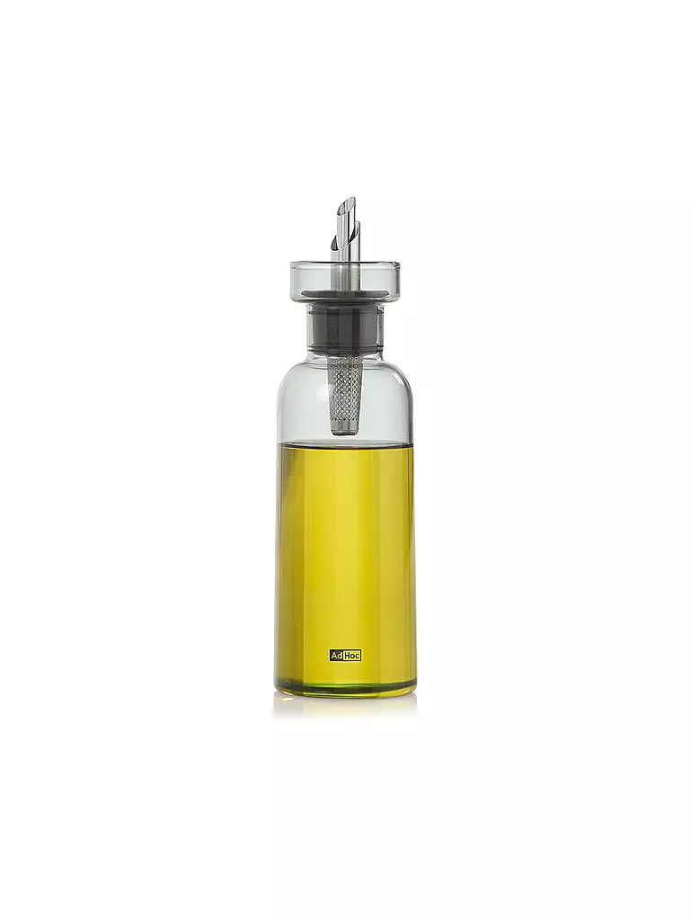 AD HOC | Essig- oder Ölspender AROMA POUR 300ml Glas / Edelstahl | transparent