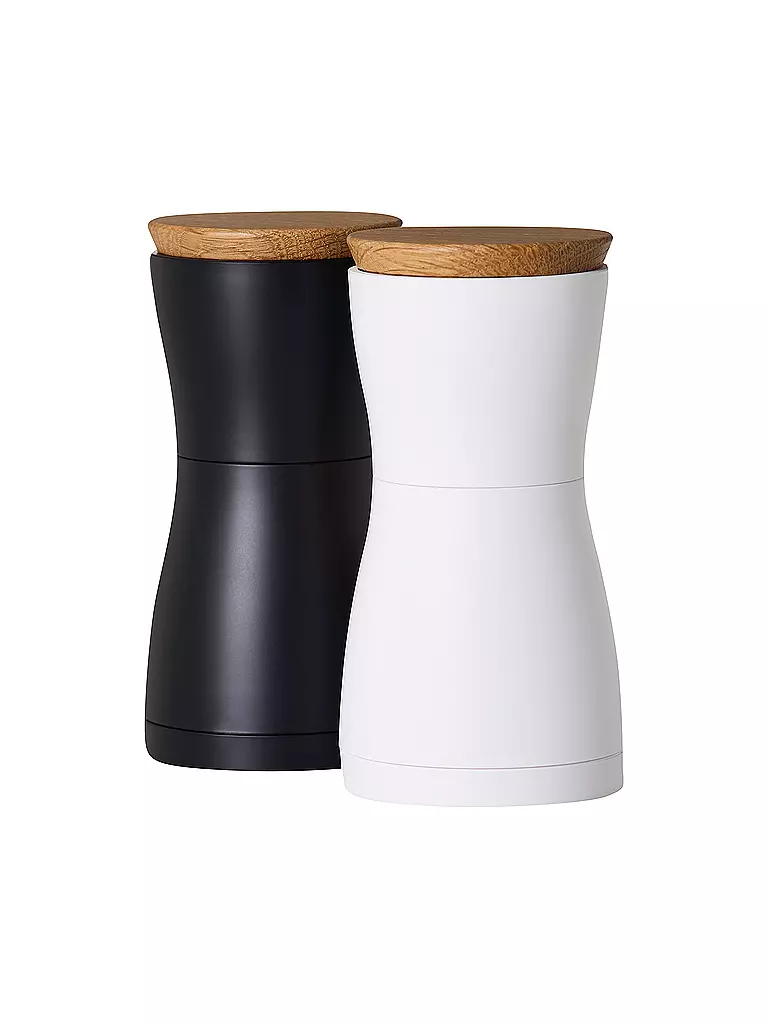 AD HOC | Set Salz- und Pfeffermühle 13,3cm TWIN black/white | grün
