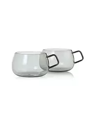 AD HOC | Tee Tassen 2er Set YUNA 400ml Glas / Grau | grau