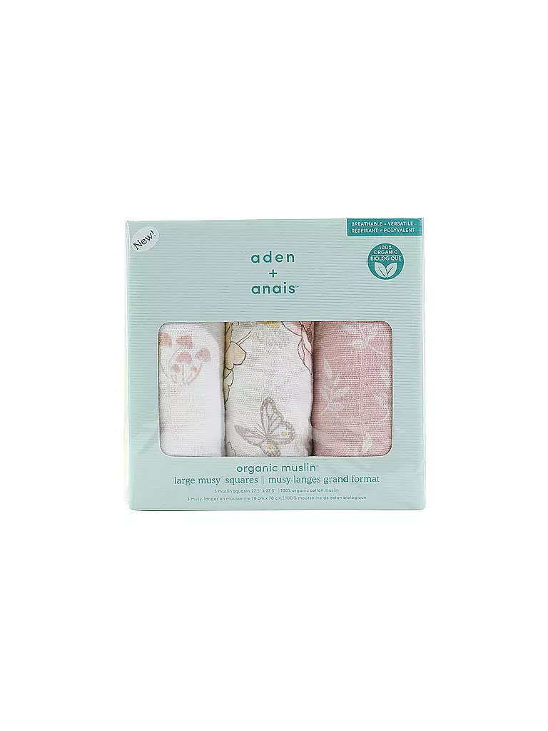 ADEN + ANAIS | Mulltuch 3er Pkg EARTHLY | weiss