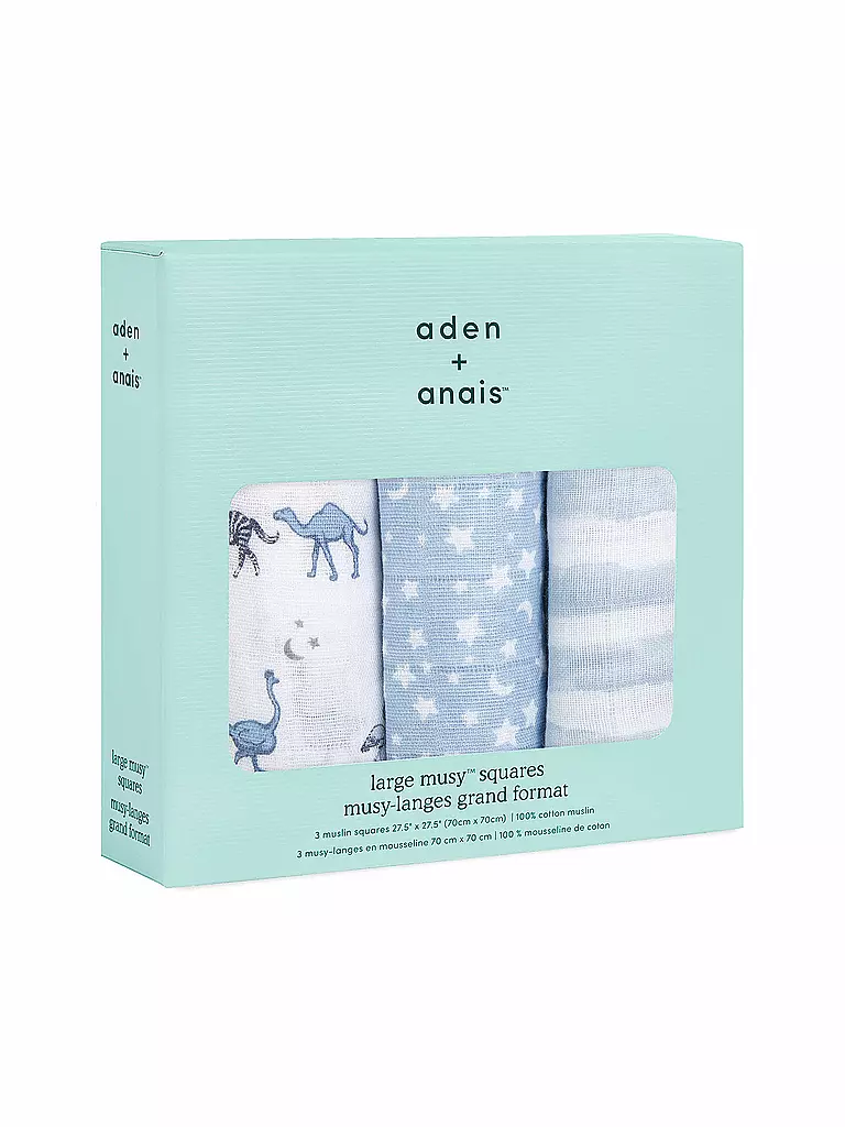 ADEN + ANAIS | Mulltuch 3er Pkg Musy Rising Star | weiss