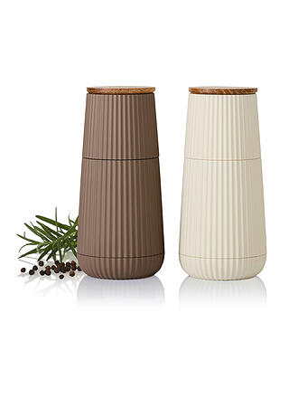 ADHOC | Set Pfeffer- und Salzmühle SCAPE 12cm Dark & Light Beige 