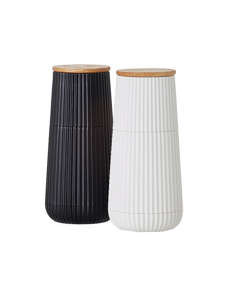 ADHOC Salz- und Pfeffermühlen Set 2-teilig 12cm SCAPE Black / White weiss