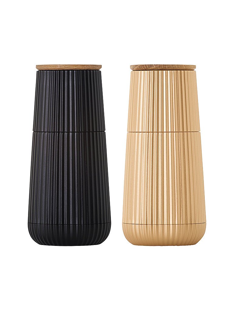 ADHOC Pfeffer- und Salzmühlen Set SCAPE 12cm Black + Gold gold