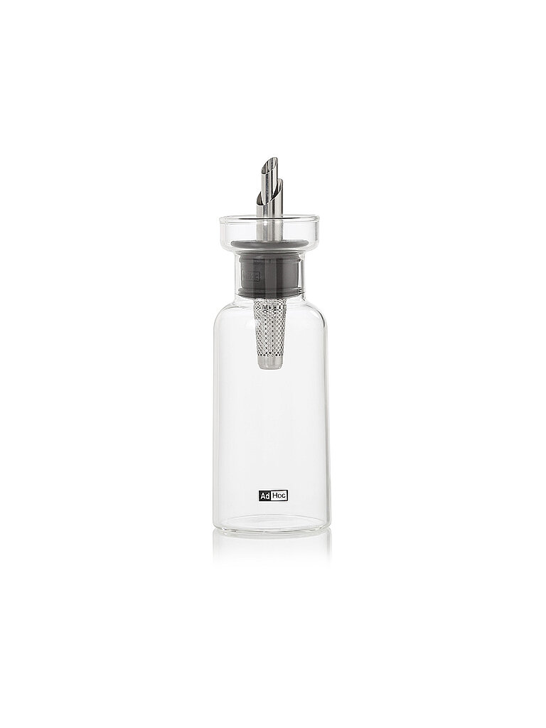 ADHOC Essig- oder Ölspender AROMA POUR 120ml Glas/Edelstahl hellgrau