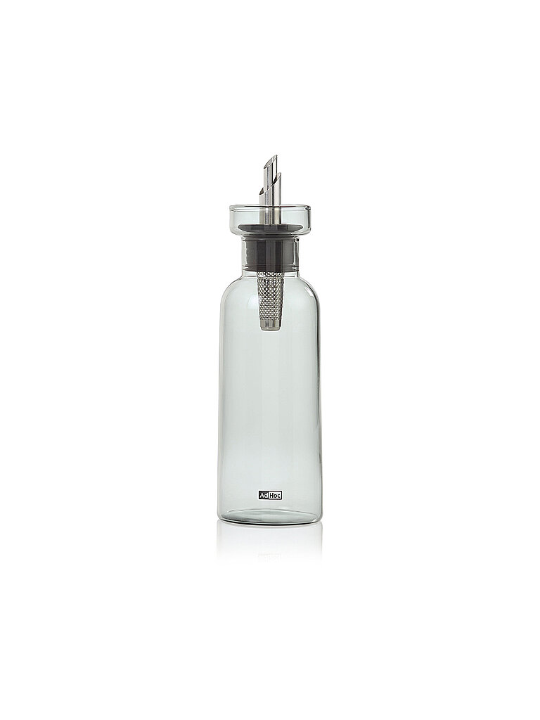 ADHOC Essig- oder Ölspender AROMA POUR 300ml Glas / Edelstahl hellgrau
