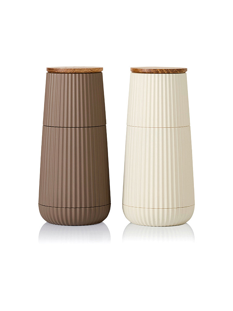 ADHOC Set Pfeffer- und Salzmühle SCAPE 12cm Dark & Light Beige  beige