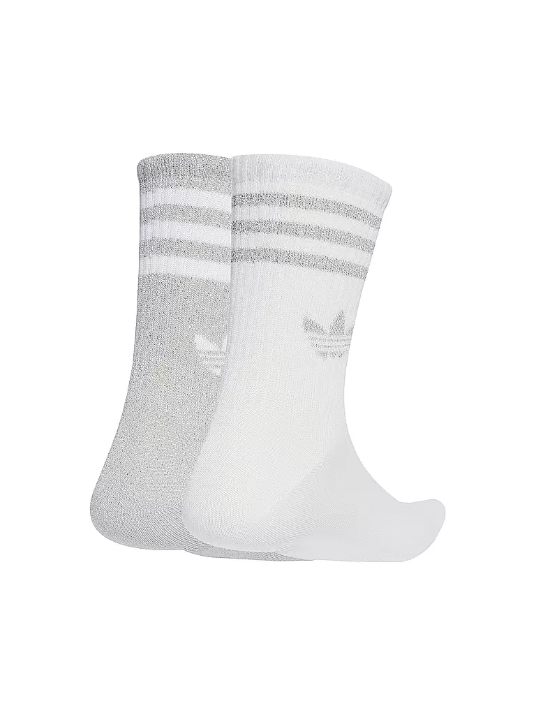 ADIDAS ORIGINALS | Socken 3S GLITTER CR 2 2-er Pkg. white | silber