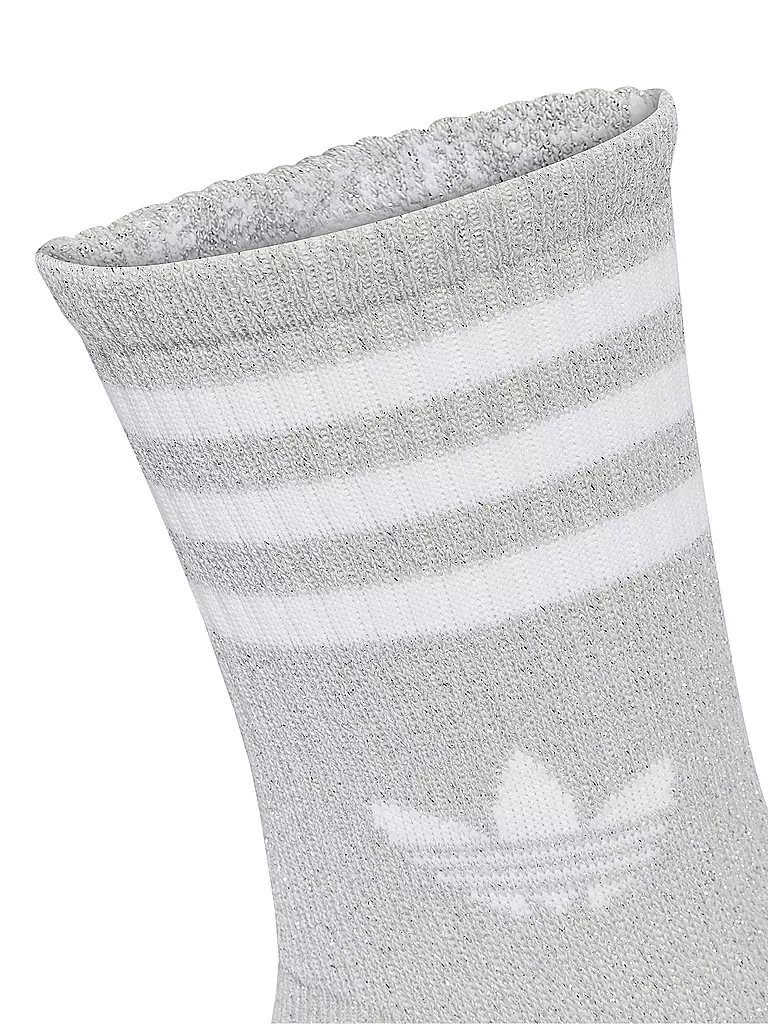 ADIDAS ORIGINALS | Socken 3S GLITTER CR 2 2-er Pkg. white | silber